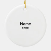 Ho Ho Ho Chirstmas Sankt Keramikornament (Hinten)