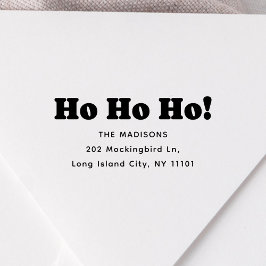 Ho Ho Ho Christmas Address Gummistempel