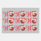 Ho Ho Ho Christmas Basketball Geschenkpapier Set (Vorderseite)
