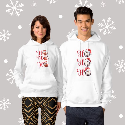 Ho Ho Ho Christmas Basketball Hoodie