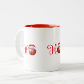 Ho Ho Ho Christmas Basketball Individuelle Name Zweifarbige Tasse (Vorderseite Links)