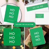Ho Ho Ho | Christmas Bright Green Rücksendeadresse