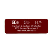 Ho Ho Ho Christmas burgundy maroon wine Address (Vorne)