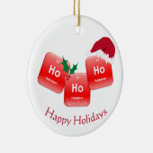 Ho Ho Ho Christmas Element Illustration Foto Keramik Ornament (Rechts)