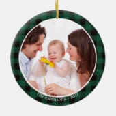 Ho Ho Ho Christmas Element Illustration Foto Keramik Ornament (Hinten)