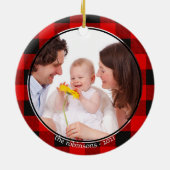 Ho Ho Ho Christmas Element Illustration Foto Keramik Ornament (Hinten)