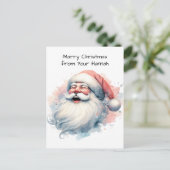 HO HO HO Christmas Feiertagspostkarte (Stehend Vorderseite)