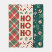Ho Ho Ho Christmas Fleecedecke (Vorderseite)