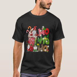 Ho Ho Ho Christmas Gnome Ice Cream Lover T-Shirt