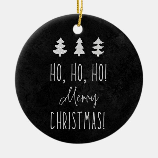 Ho, Ho, Ho! Christmas! Keramik Ornament (Vorne)