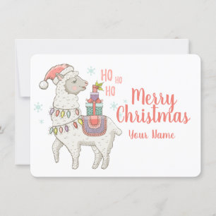 Ho Ho Ho Christmas Llama Einladung