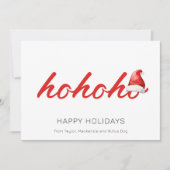 Ho Ho Ho Christmas Personalisiert Feiertagskarte (Vorderseite)