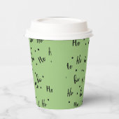 Ho Ho Ho Christmas Red Background Pappbecher (Links)