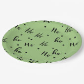 Ho Ho Ho Christmas Red Background Pappteller (Schrägansicht)