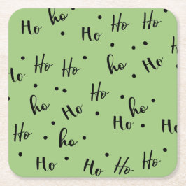 Ho Ho Ho Christmas Red Background Rechteckiger Pappuntersetzer