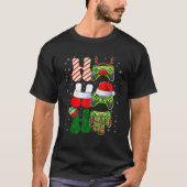 Ho Ho Ho Christmas Reindeer Santa Elf Xmas Video G T-Shirt (Vorderseite)