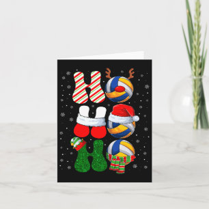 Ho Ho Ho Christmas Reindeer Santa Elf Xmas Volleyb Karte