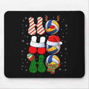 Ho Ho Ho Christmas Reindeer Santa Elf Xmas Volleyb Mousepad