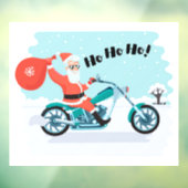 Ho Ho Ho Christmas Santa Biker Fensteraufkleber (Blatt 3)