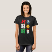 Ho Ho Ho Christmas Santa Hat Xmas PJ T-Shirt (Vorne ganz)