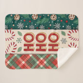 Ho Ho Ho Christmas Sherpadecke (Vorderseite (Horizontal))