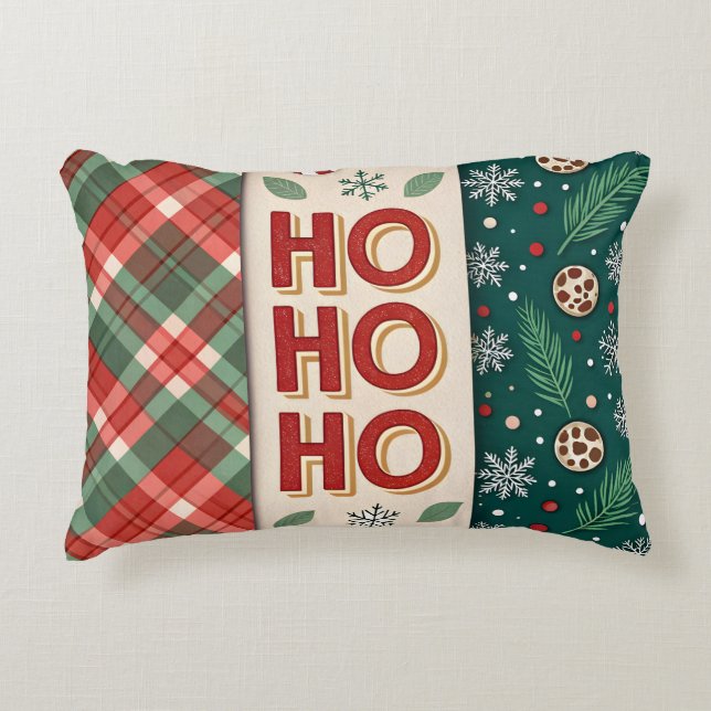 Ho Ho Ho Christmas Throw Kissen (Vorderseite)