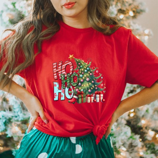 Ho Ho Ho Christmas Tree T - Shirt