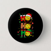 Ho Ho Ho Ckleball Christmas, Funny Paddle Players Button (Vorderseite)