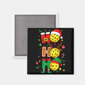 Ho Ho Ho Ckleball Christmas, Funny Paddle Players Magnet (Vorderseite/Rückseite)