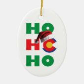 Ho Ho Ho Colorado Keramik Ornament (Vorne)