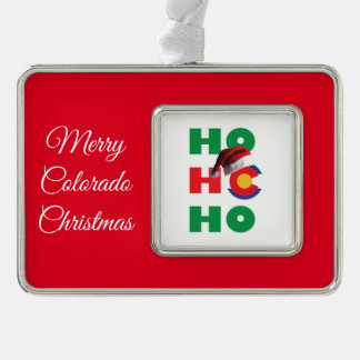 Ho Ho Ho Colorado Rahmen-Ornament Silber