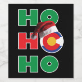 Ho Ho Ho Colorado Weinetikett (Einzelnes Label)