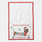 HO-HO-HO-DACKEL CHRISTMAS GESCHIRRTUCH (Vertikal)