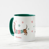 HO-HO-HO-DACKEL CHRISTMAS TASSE (Vorderseite Links)