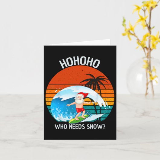 Ho Ho Ho, der Weihnachten im Juli Schnee braucht F Karte (Gelbe Blume)