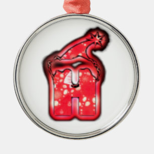 Ho Ho Ho! Der Weihnachtsmann Hat Frohe Weihnachten Silbernes Ornament