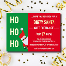 HO HO HO Dirty Santa Geschenktausch Weihnachtsfeie