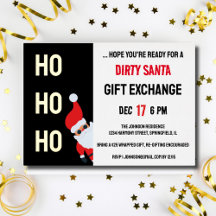 HO HO HO Dirty Santa Weihnachtsfeier Modern