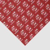 "Ho Ho Ho" Dog Paw druckt Muster Weihnachten Seidenpapier (Detail)