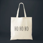 Ho Ho Ho. Einfache niedliche Typografie Tragetasche<br><div class="desc">"Ho Ho Ho" niedliche Typografie Weihnachtsspieltasche. Bitte kontaktieren Sie mich,  wenn Sie zusätzliche Artikel benötigen.</div>
