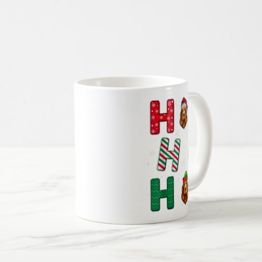 Ho Ho Ho Er Spaniel Dog Lover Christmas Santa Elf Kaffeetasse (VorderseiteRechts)