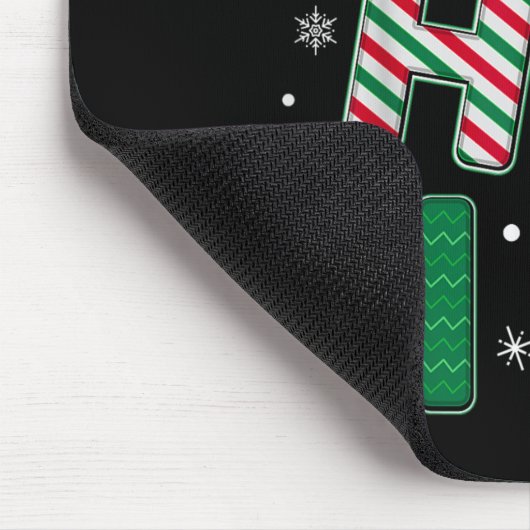 Ho Ho Ho Er Spaniel Dog Lover Christmas Santa Elf Mousepad (Ecke)