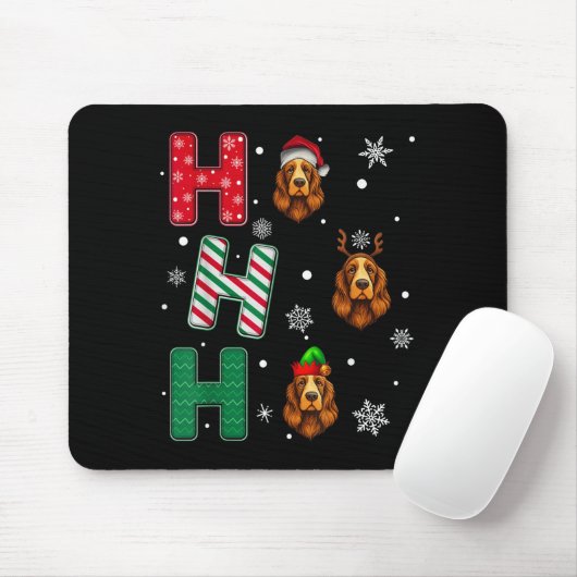 Ho Ho Ho Er Spaniel Dog Lover Christmas Santa Elf Mousepad (Mit Mouse)
