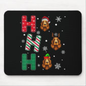 Ho Ho Ho Er Spaniel Dog Lover Christmas Santa Elf Mousepad (Vorne)