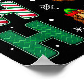 Ho Ho Ho Er Spaniel Dog Lover Christmas Santa Elf Poster (Ecke)