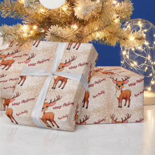 Ho-Ho-Ho! Es ist ein Rentier Geschenkpapier