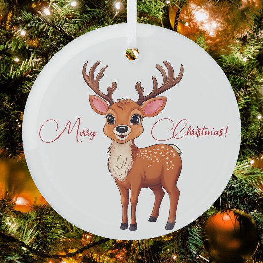 Ho-Ho-Ho! Es ist ein Rentier ! Ornament Aus Glas