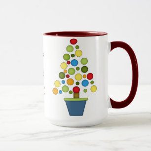 HO HO HO! Farbenfroher Weihnachtsbaum Tasse