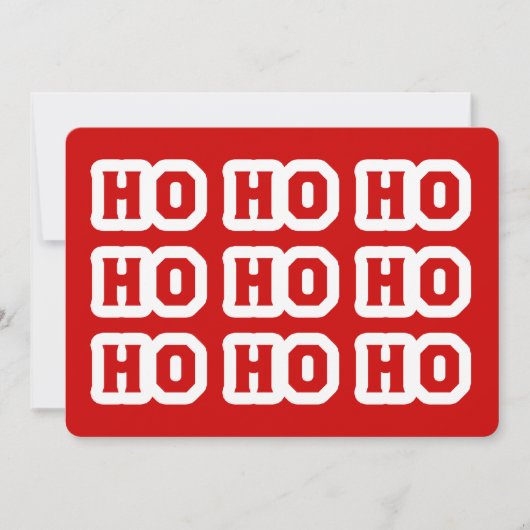 HO HO HO FEIERTAGSKARTE (Vorderseite)