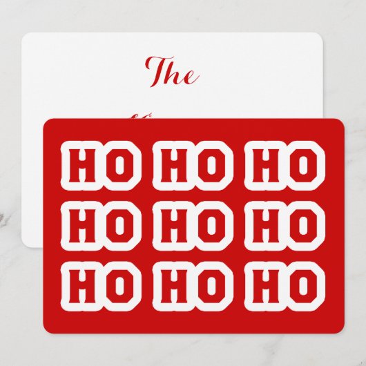 HO HO HO FEIERTAGSKARTE (Vorne/Hinten)